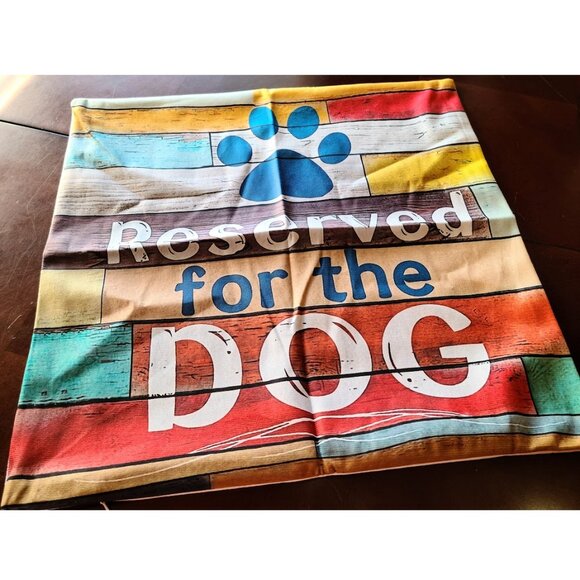 Dog Pillow Cover Soft Decorative Throw Case Pet Decor Sofa Couch Accent 18x18 - Picture 2 of 7